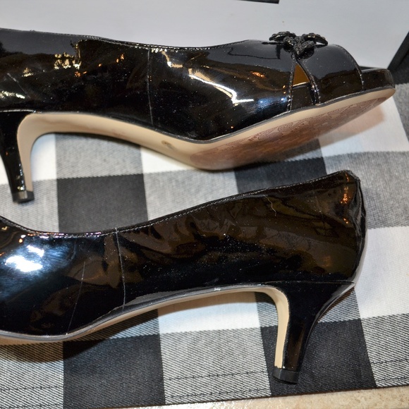 Black Rhinestone 2 1/4" Heel - Picture 2 of 4